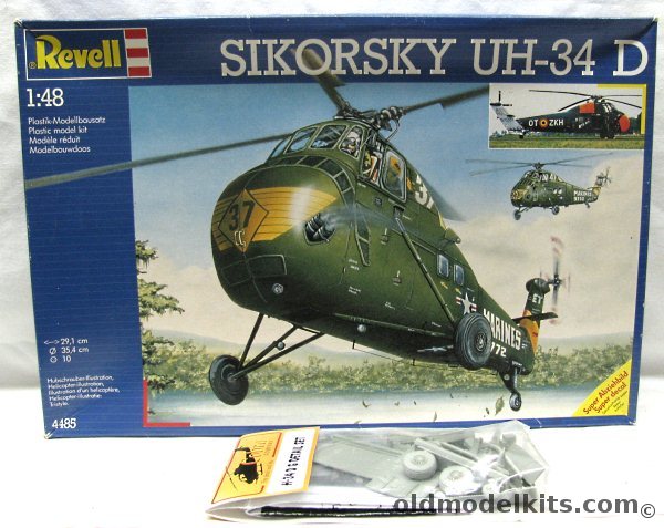 Revell 1/48 Sikorsky UH-34D - US Marines or Belgium - with Cobra Detail Set, 4485 plastic model kit